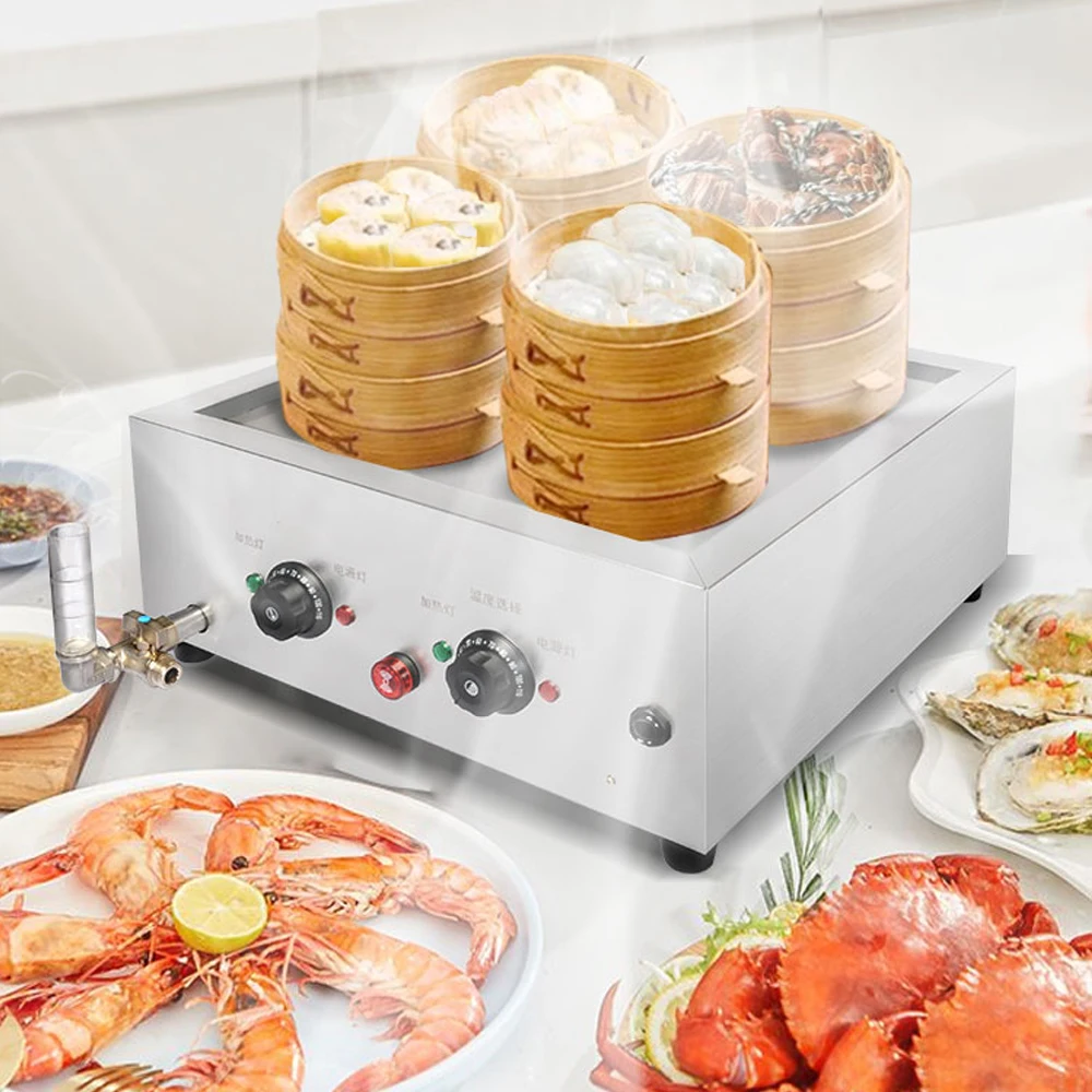 4 ثقوب الفولاذ المقاوم للصدأ التجاري مبخرة كهربائية وعاء تبخير فرن الكعك الخبز باخرة آلة cage باخرة