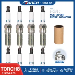 1-8PCS Iridium Platinum Candles Replace for GM 12674112 41-153 12673527 41-156 ILNAR8C7DG AR5NII332 Spark Plugs TORCH8 YH8RTIP