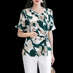 Oversized Tunic T Shirt Big Plus Size Women's Clothing Blouses Chiffon Tops Summer Style 5XL 6XL Casual Tees Fashion New Clothes