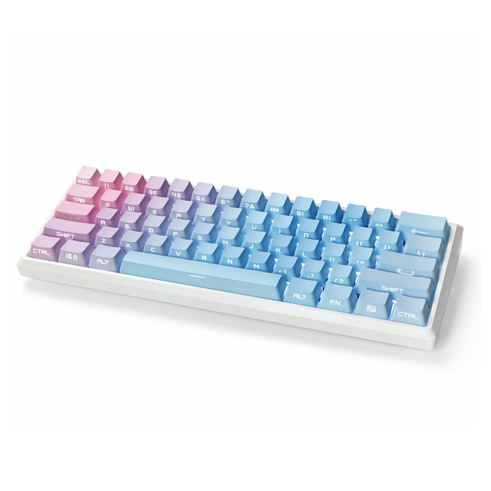 cor de rosa azul gradiente design keycaps para a caixa de cereja mx gateron kailh ttc interruptor mecanico teclado oem perfil backlit pbt chave bone 01