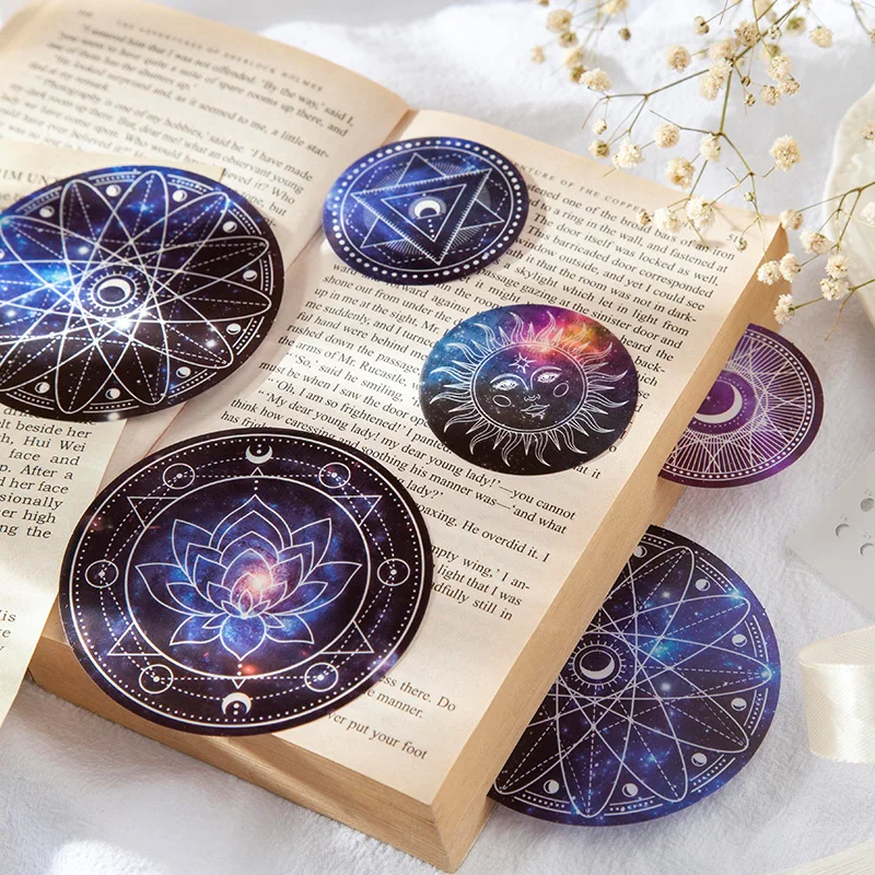 20 Pcs Galaxy Universe Planet Sticker Set Decoration Album Agenda Planner Stickers Scrapbooking Diary Sticky Paper Flakes