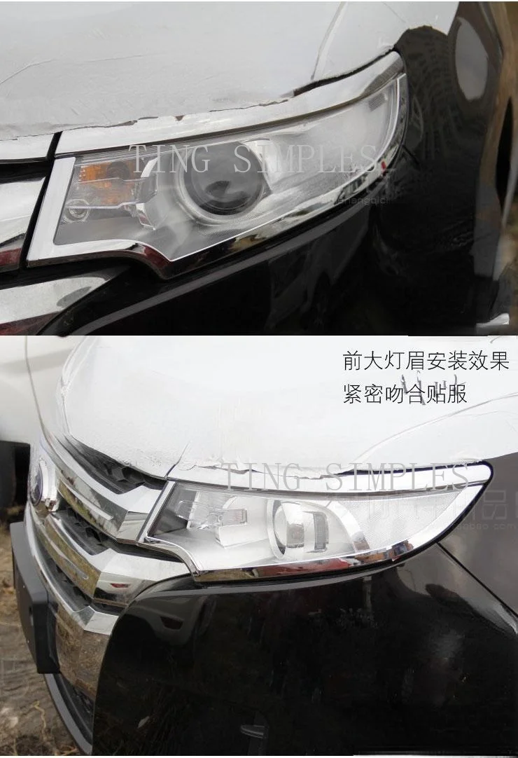 For Ford EDGE 2010 2011 2012 2013 2014Front and rear headlight covers tail lamps front and rear headlight frames ABS accessories