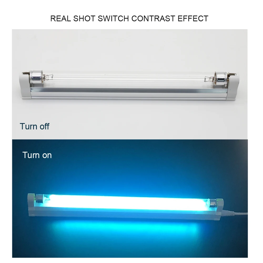 UV Quartz Lamp T8 Tube Ultraviolet Light Bulb 220V 110V 8W Ozone Disinfection Germicidal Light Bactericidal Sterilizer Lamp