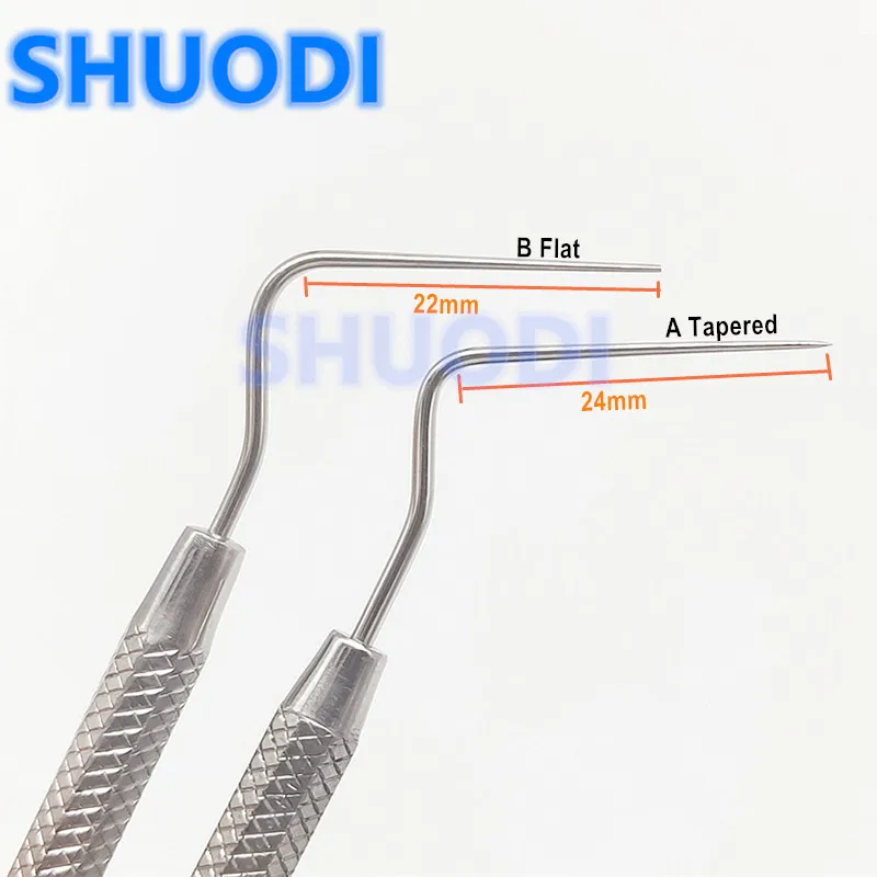 1 piece Dental Stainless Steel Endodontic Probe Explorer Flat/Tapered Plugger Instrument Tool Oral Care Teeth Whitening