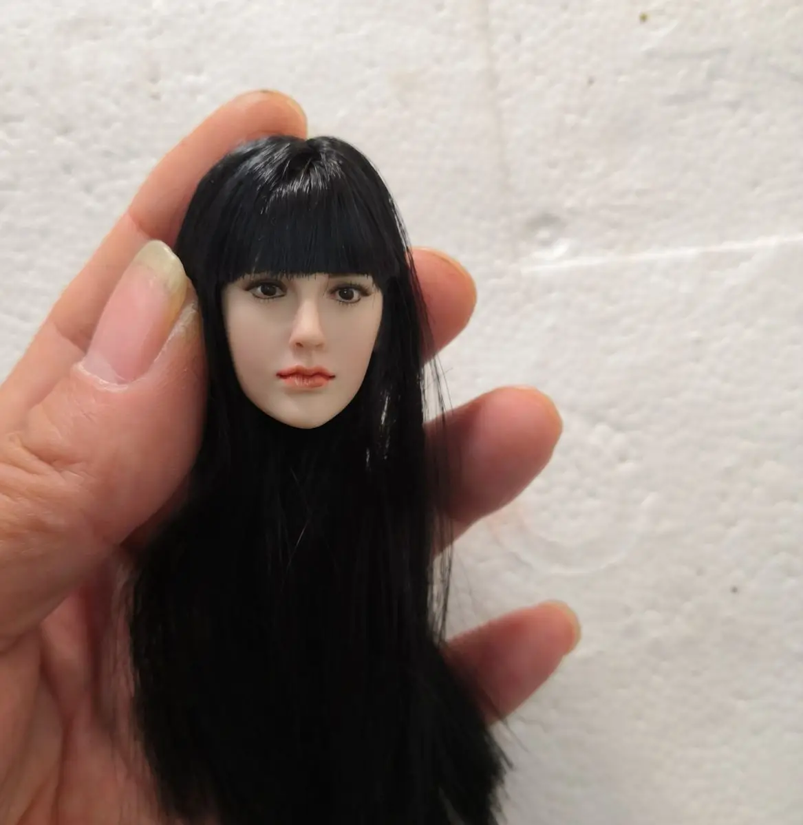 high quality 1/6 Scale female head sculpt black hair Valkyrie Improved version 2 style fit 12 inches action figure