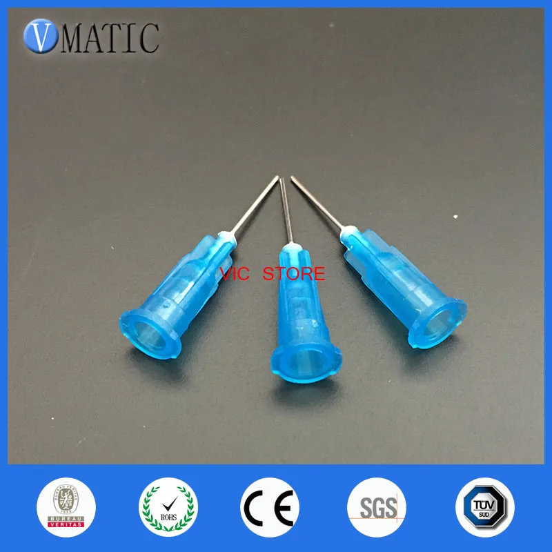 High Quality 100Pcs 23G 0.5'' Glue Dispensing Machine Syringe Needle Metal Pinhead Glue Dispenser Needle Tip 1/2 Inch