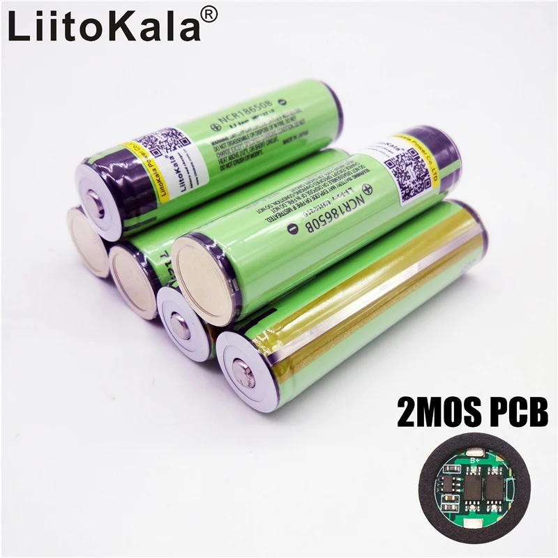 

Liitokala 100% original 18650 3400mAh battery 3.7 V lithium-ion Rechargebale PCB protected NCR18650B battery