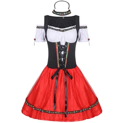 Classic Bavarian Oktoberfest Costume Carnival Beerfest Tavern Clubs Wench Cosplay Fancy Party Dress Halloween
