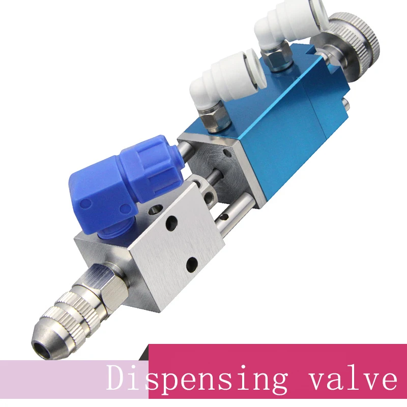 High Precision Pneumatic Double-acting fluid Needle-off (Tip-seal) Thimble Dispensing Valve