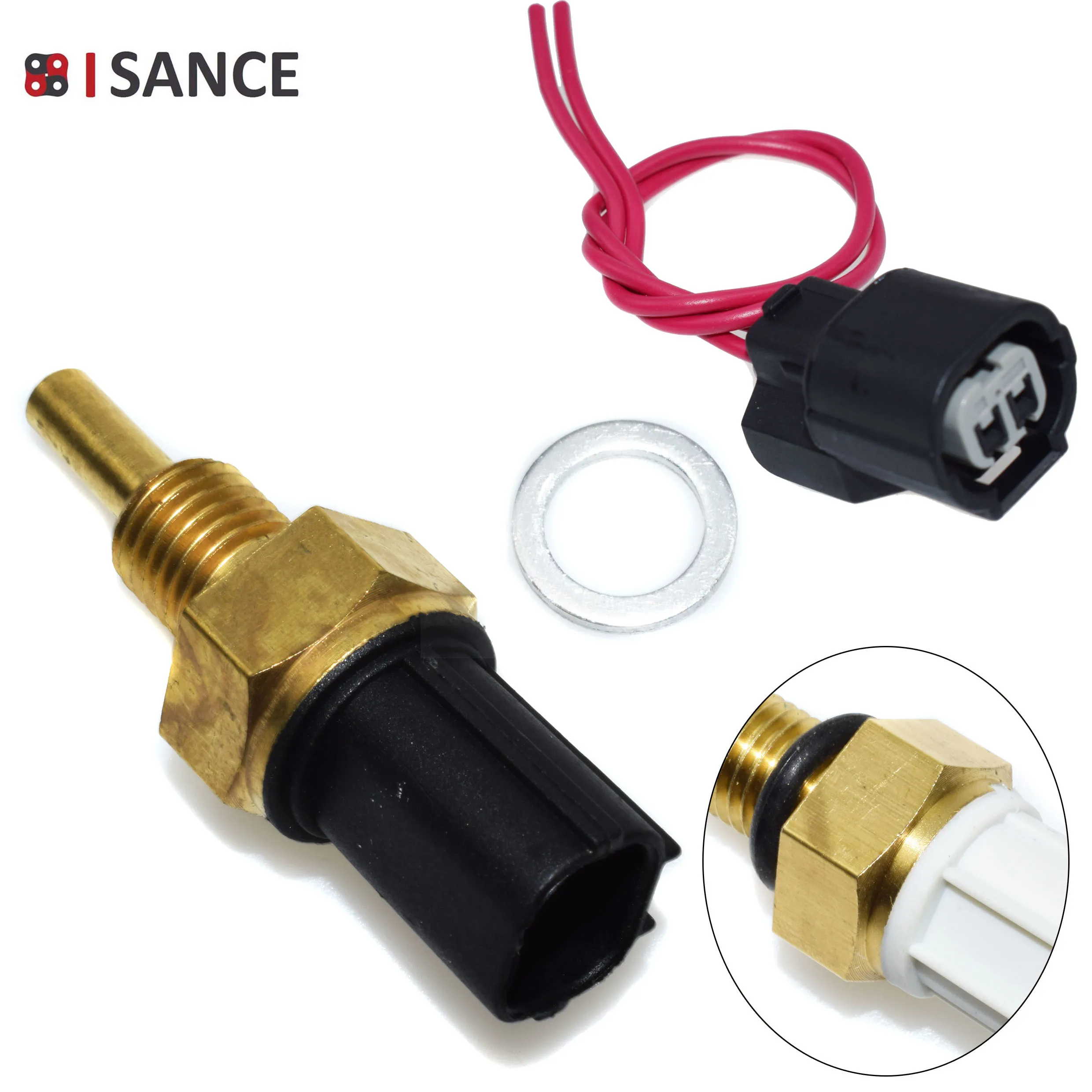 Coolant Temperature Sensor & Connector Plug For Honda Acura Civic 1.8L 2001 2002 2003 2004 2005 2006 2007 2008 2009 2010 2011