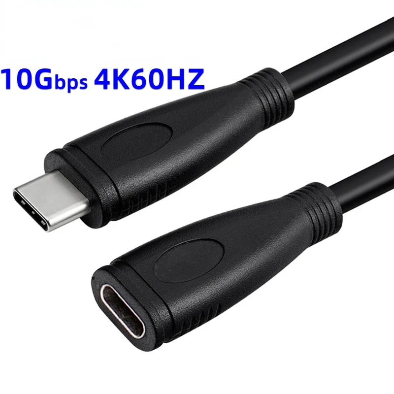 1M/2M 10Gbps Gen2 Type-C USB 3.1 オス - USB-C メスケーブル 100W 充電データ延長コード MacBook スイッチ電話用