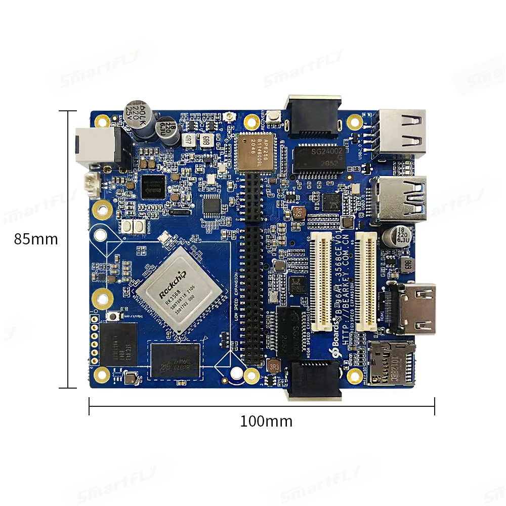 Linaro 96boards TB-96AI-3568CE AI Developer Kit 2GB+16GB Rockchip RK3568 Edge Computing Industrial Control IOT Smart NVR