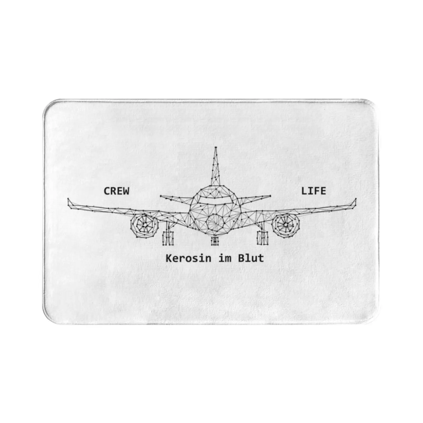 Crew Life Kerosene In The Blood Carpet Mat Rug Cushion Soft Plane Pilot Co Pilot Stewardess Air Stewardess Crew Life