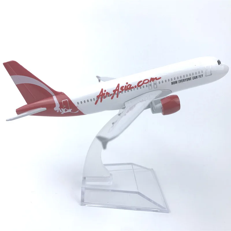 

16CM Airways Asia A320 Airlines Airplane Model with Base Alloy Aircraft Plane For Collectible Souvenir Show Gift Toys