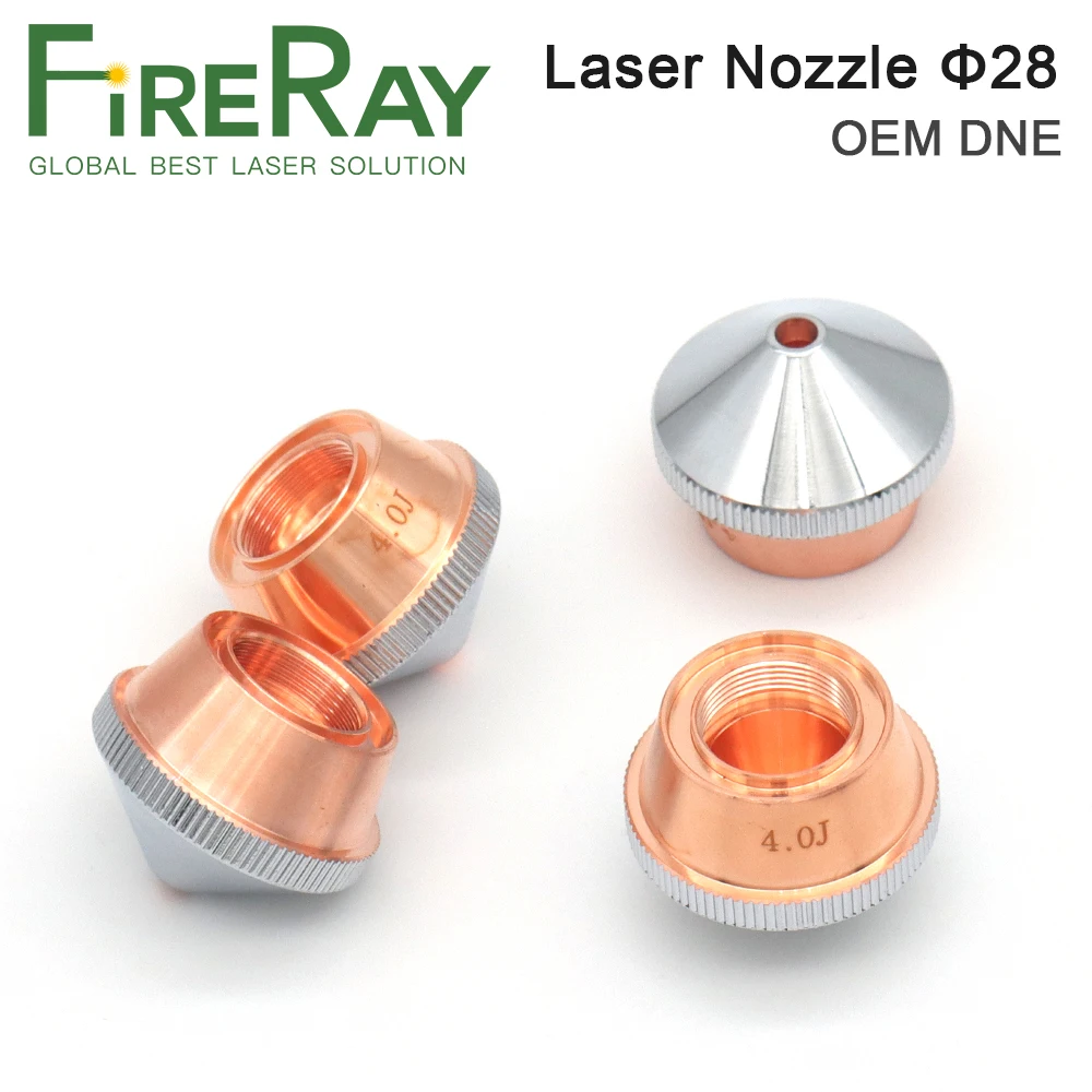 FireRay DNE Loại Laser Đầu Phun 1 Lớp Hai Lớp Mạ Chrome Dia.28 H22 M14 Cho DNE Sợi Laser cắt