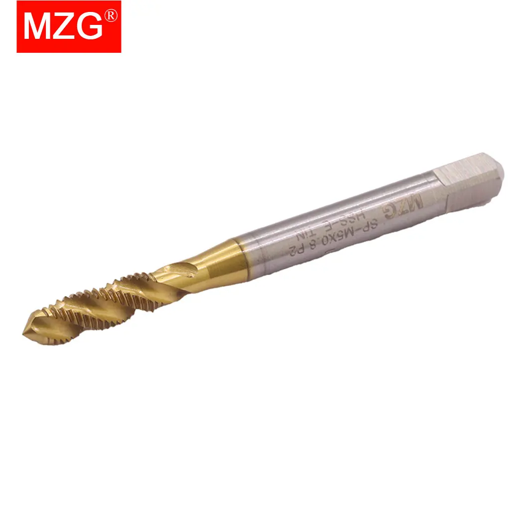 Imagem -05 - Mzg-torneira Espiral Reta da Flauta Cnc Extrusão de Jis Rosca Hss Torneiras do Parafuso da Máquina Parafuso Sulco Através do Furo Cego m2 m4 m8 M16 M10 M12 1pc