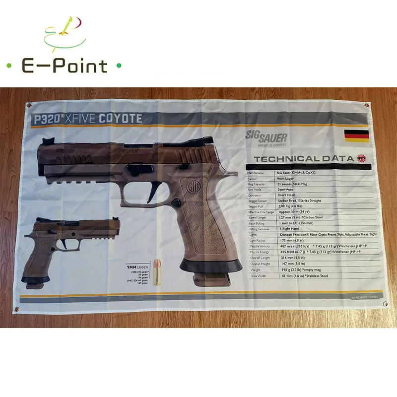 Украшение для дома «Койот» Sig Sauer P320, 3 фута * 5 футов (90*150 см)
