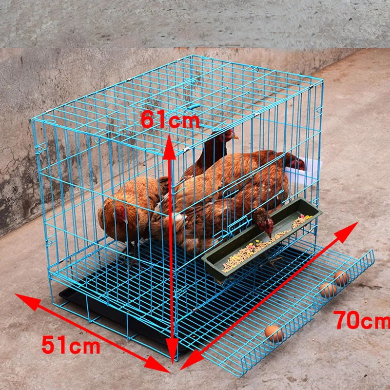 60X42X52cm HEN metal mesh egg hen chicken house cage animals box for Farm Poultry Automatic pick up