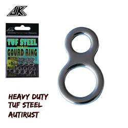 JK 2 pack Heavy Duty Fishing Double 8 Solid Ring Swivel Connector for Trolling Jigs Hook Saltwater Fishing !!!!!!!!!!!!!!!!!!!!!