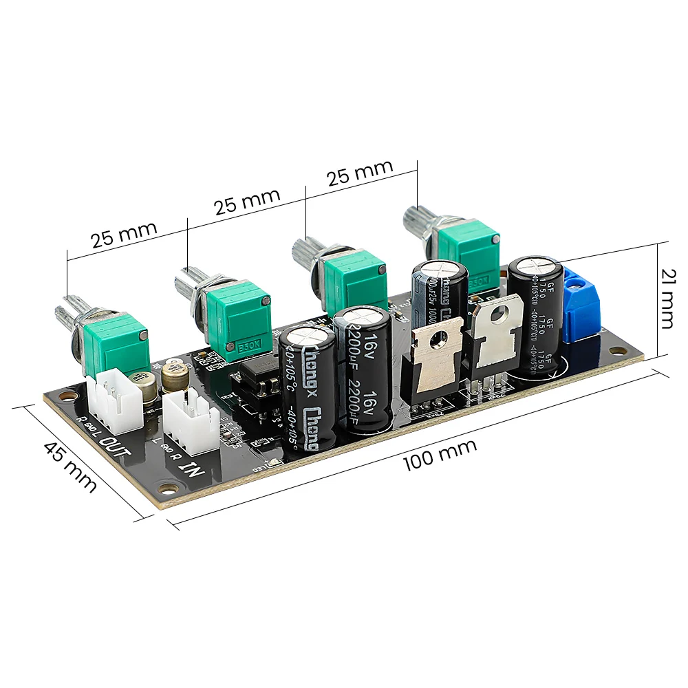 AIYIMA NE5532 Amplifier Tone Preamp Board Treble Bass Midrange Volume Tone Control Adjustment Pre-amplifier For Power Amplifier