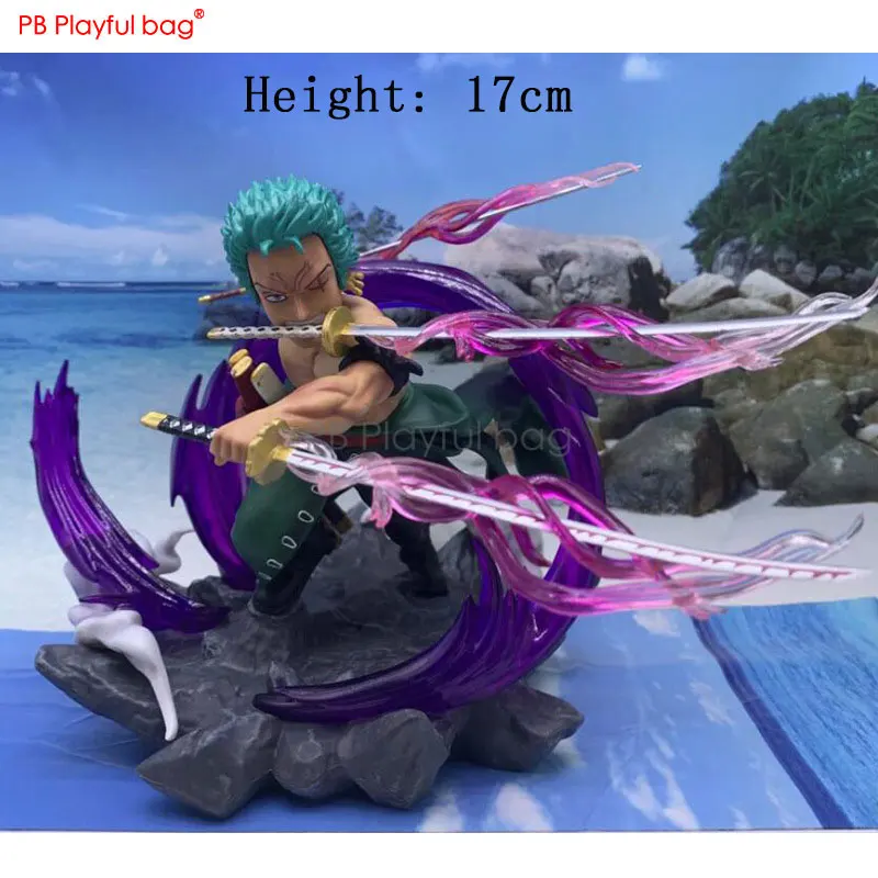 

Playful bag 17CM Roronoa Zoro figure pvc-model-toys Japan Anime collectible action figure Room ornaments Christmas gifts HF52