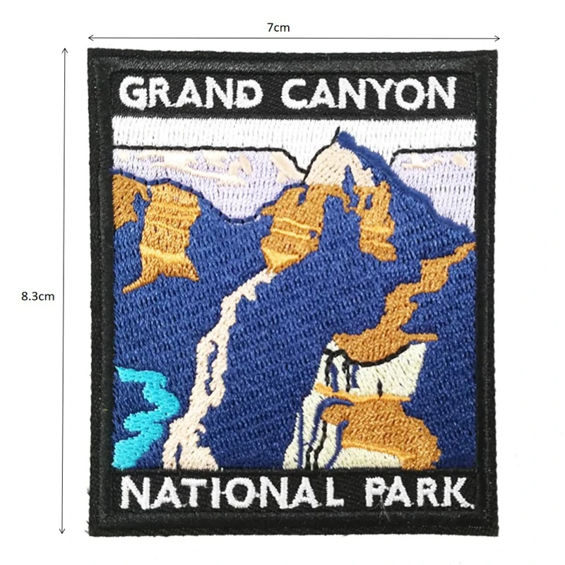 custom iron on embroidery patch Grand Canyon National Park Embroidered badge woven DIY Customized logo Service