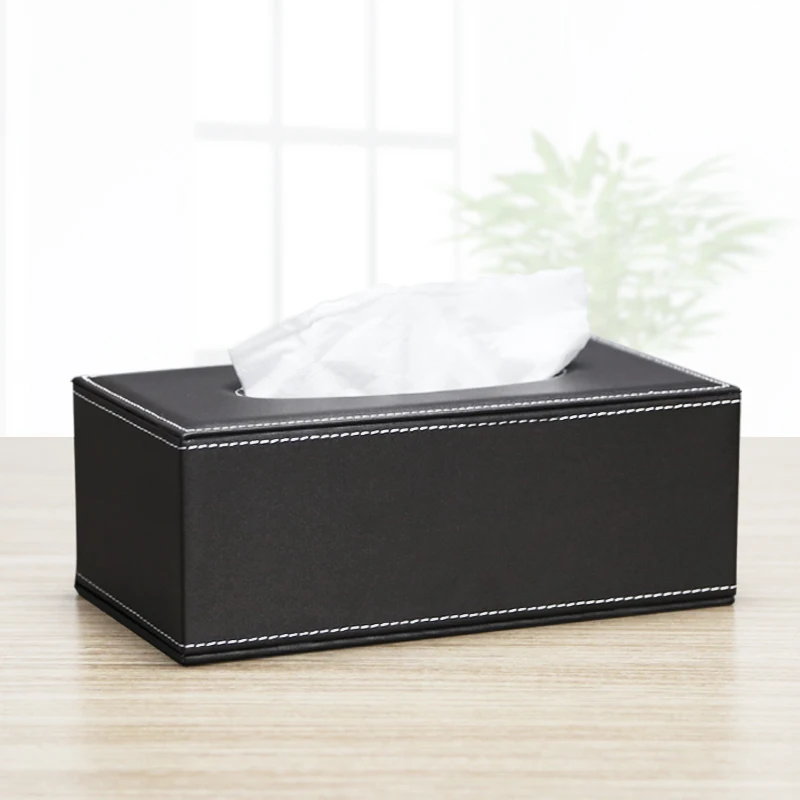 

Commercial Household Leather Tissue Box Fashion Personality Quality Table Napkin Pumping Storage Box