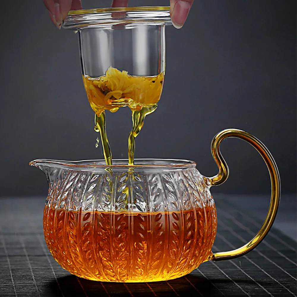 Glass Teapot Puer Kitchen Accessories Tea Teapots Kettle Coffee Pots Teaware Set Infuser Pot Dining Bar Home Garden