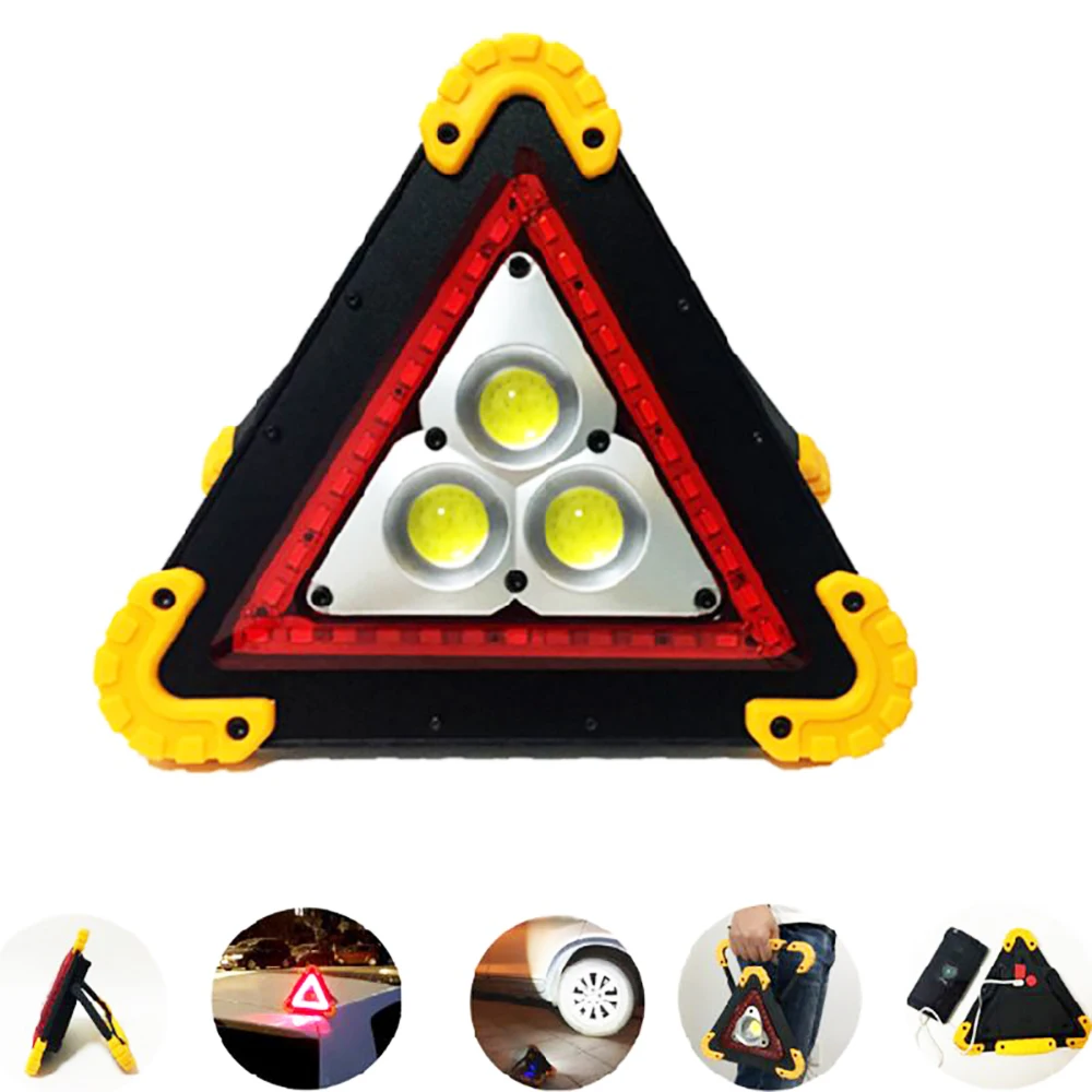 30 W/50 W multifunction emergency sign (COB + led (stop)/micro SB/powerbank)