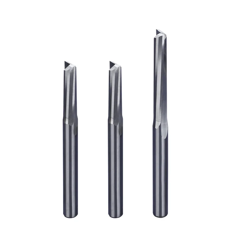 Fresa de aço de tungstênio e risco 3.175, ferramenta de corte, corte de metal de pvc acrílico com painel de densidade, faca de gravação
