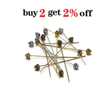 20 pcs gold flower head pins for jewelry and crafts #2