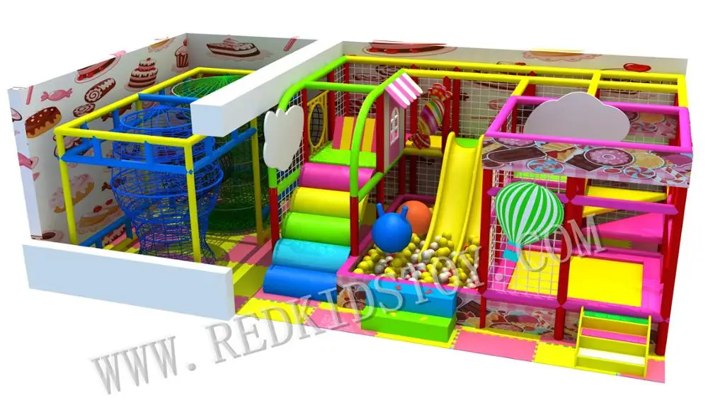 Premium Quality Indoor Playground With Net Rope Tower HZ-91025