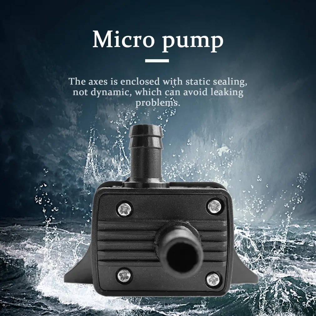 Ultra-quiet DC 5V 12V 4.2W 240L/H Flow Rate Waterproof Brushless Pump Mini Submersible Water Filter Fish Tank Fountain Pump