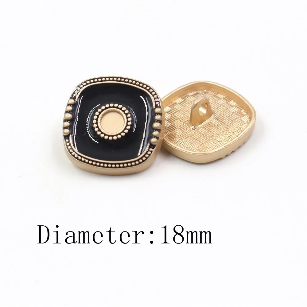 15mm 18mm 20mm 10pcs/lot Point oil metal buttons gold sweater coat decoration shirt buttons accessories DIY A-19512-504