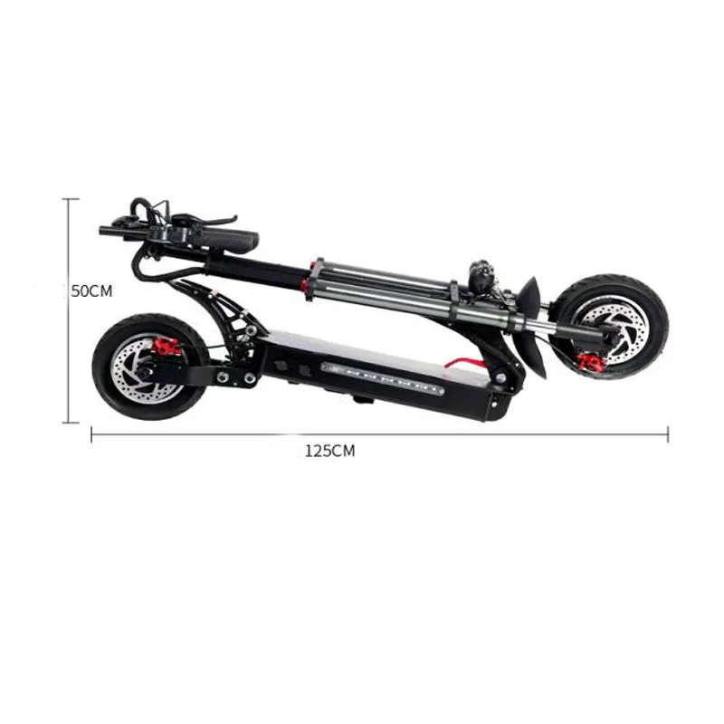 Professional Shock Absorption Scooter Frame 8/10/11 inch Double Aluminum Alloy Drive Frame Scooter Frame Parts