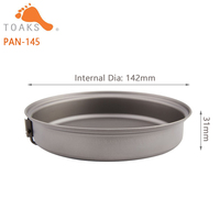 TOAKS TITANIUM FRYING PAN Outdoor Camping Picnic Lightweight Equipment Gear PAN-115 PAN-130 PAN-145