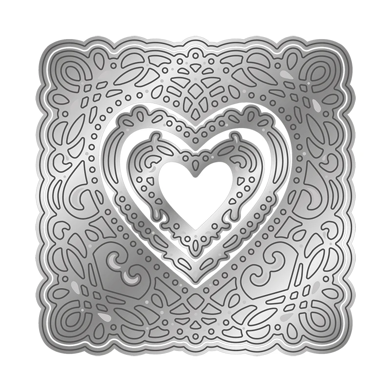 2021 AliliArts Metal Cutting Dies Entwined Hearts diy Scrapbooking Photo Album Decorative Embossing PaperCard Crafts Die