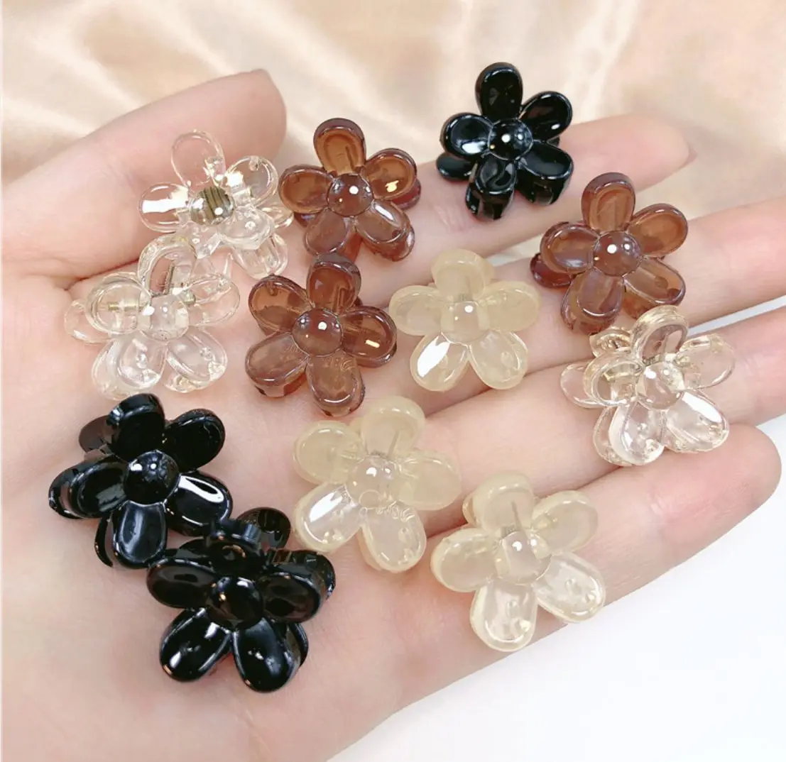 

1pc Make UP Hairpin Braiding Tool Crab Styling Korean Flower Claw Mini Barrettes Acrylic Hair Clip