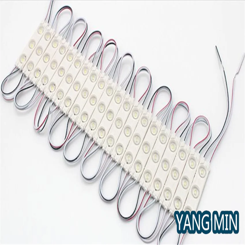100-400PCS/LOT  Injection 3 LED Module 1.5 W Waterproof Decorative Back Light for Letter Sign Advertising Signs with 3M Tape