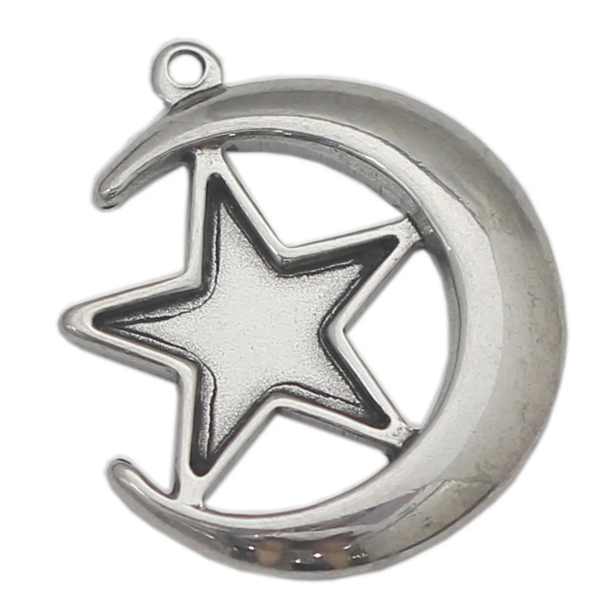 beadsnice Stainless Steel Pendant Charm Mens Star and Moon necklace pendant ID 39696