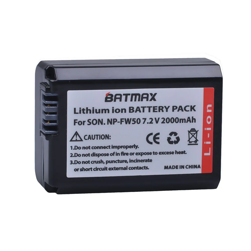 Baxmax NP-FW50 NPFW50 Camera Battery for Sony Alpha a3000,a5000,a5100,a6000, a6300,a6400