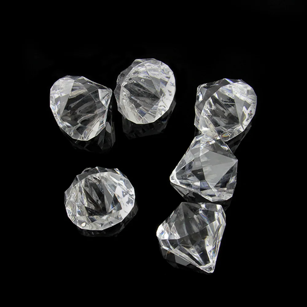 

Clear Color Acrylic Diamond Paperweight 38*35mm 28pcs/Lot Acrylic Chandelier Prisms For Chandelier Suspension