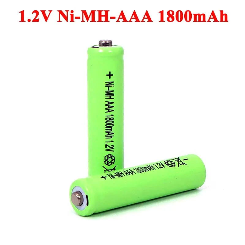 4pcs 1.2v NI-Mh AAA Rechargeable Batteries 1800mAh ni mh Battery 1.2V aaa For Electric remote Control car Toy RC ues