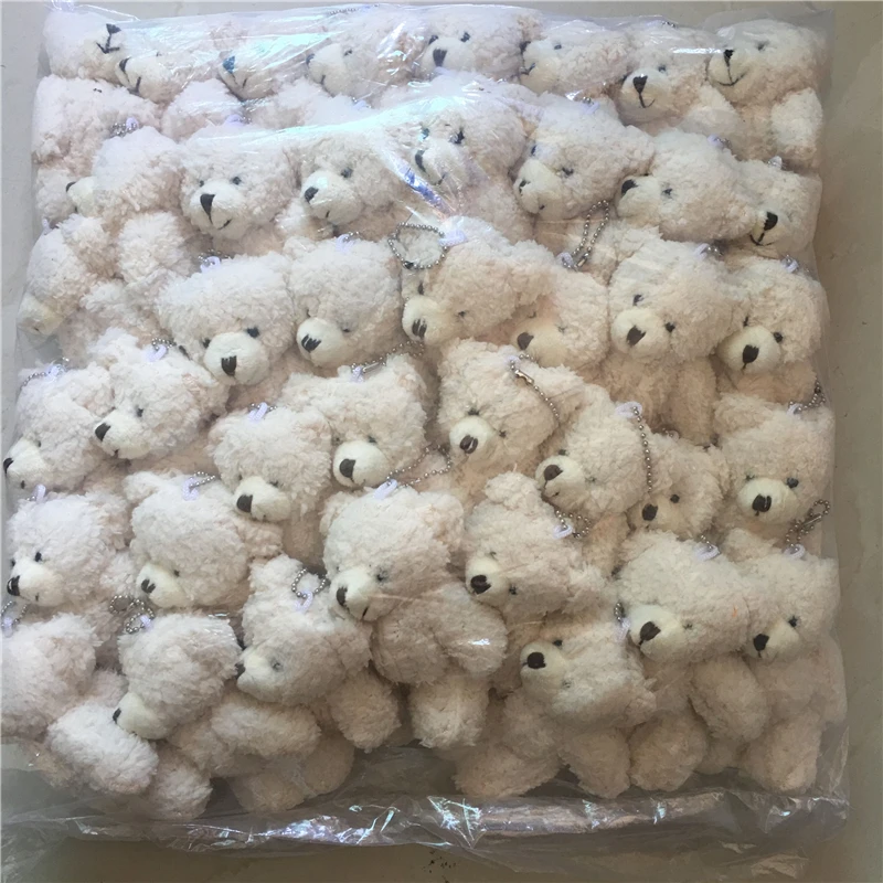 Peluche farcito con catena, regali del Boutique della festa nuziale 40 pz/lotto Kawaii