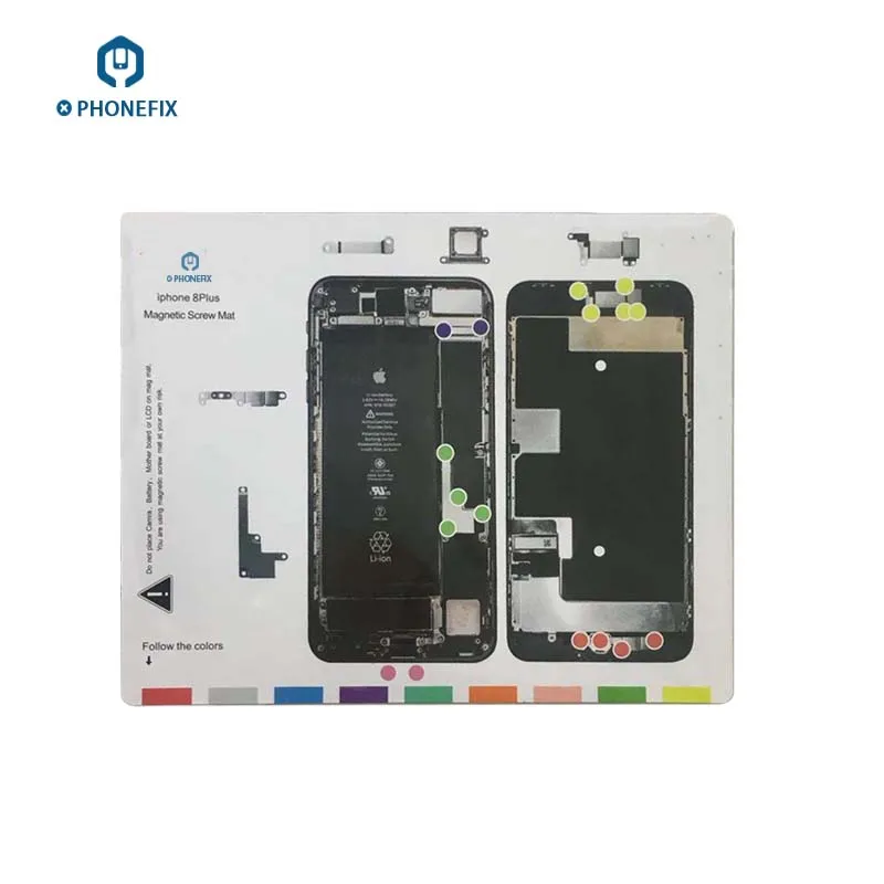 Assorbimento magnetico dello strumento di riparazione dei componenti metallici della stuoia della vite per iPhone 11 XS MAX X 8 cuscinetto di guida di smontaggio apertura del cuscinetto di lavoro di riparazione