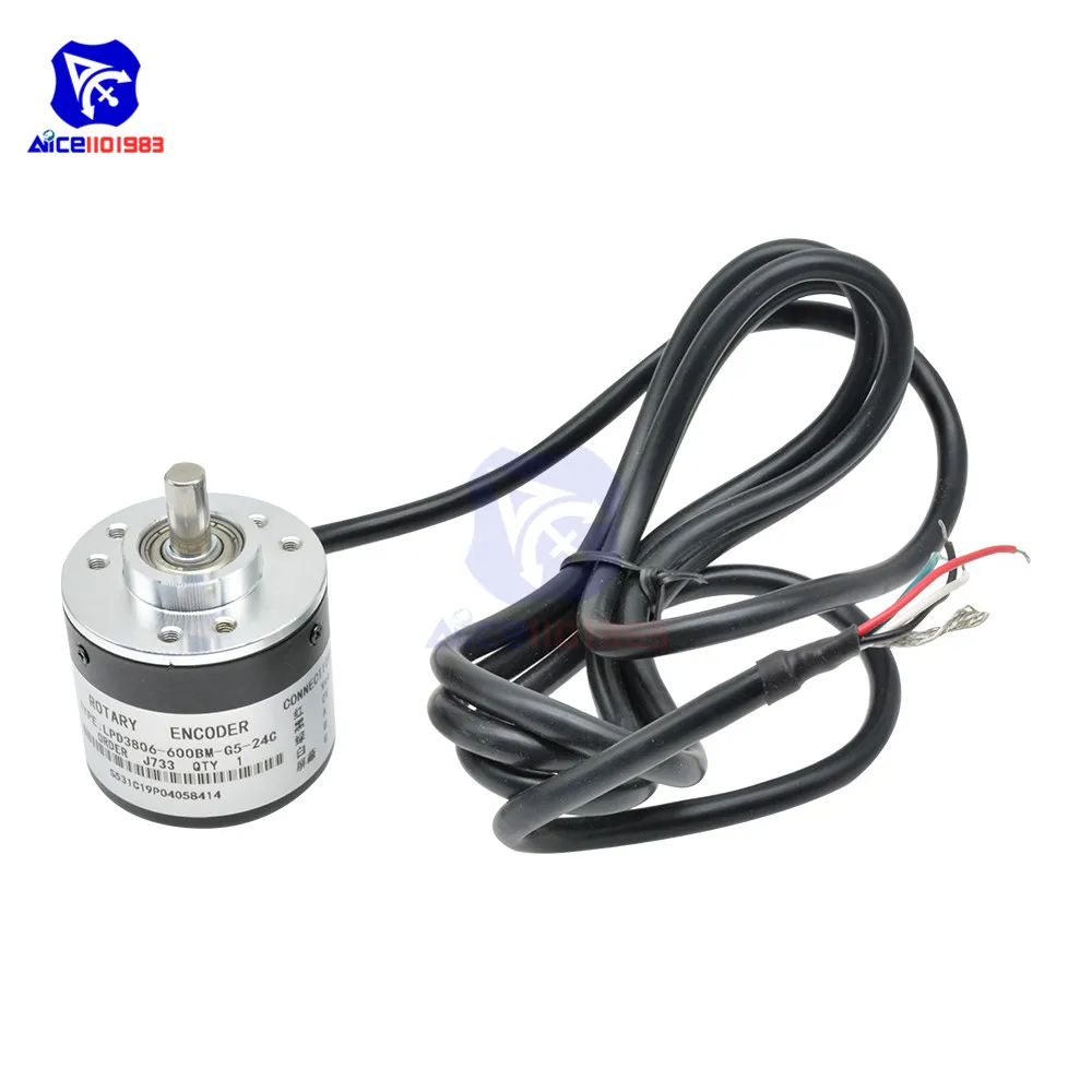 Encoder 360 P/R / 600 P/R Photoelektrischer Inkremental-Drehgeber 5-24V AB Zweiphasig 6mm Welle – Detail 3