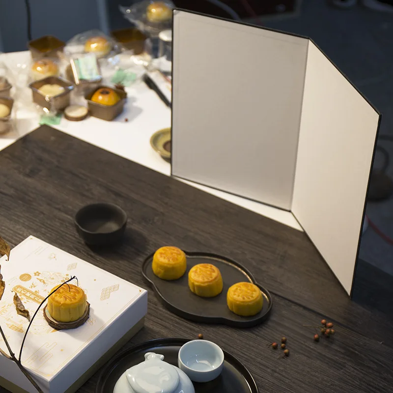 Refletor de papelão dobrável 3 em 1, para fotografia multiuso, branco, preto, prateado, papel reflexivo, absorve a luz, acessório