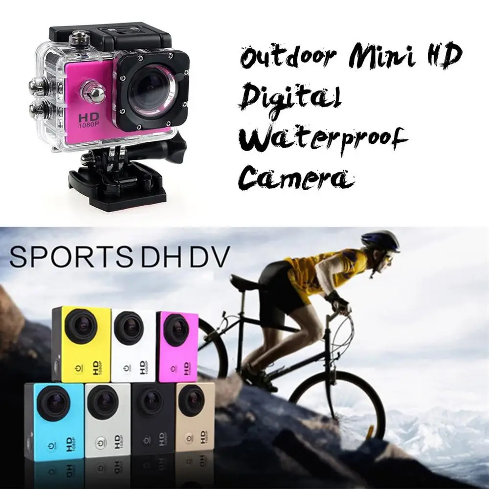 Videocamera sportiva Mini Sport Action Camera Ultra 30M 1080P casco subacqueo impermeabile videocamere Sport Cam