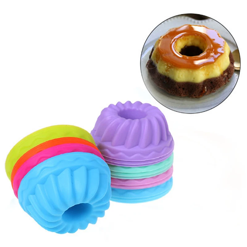 12pcs/set Baking Jelly Mould Silicone Pudding Cupcake Muffin Donut Mold backen zubehör кухонные аксессуары