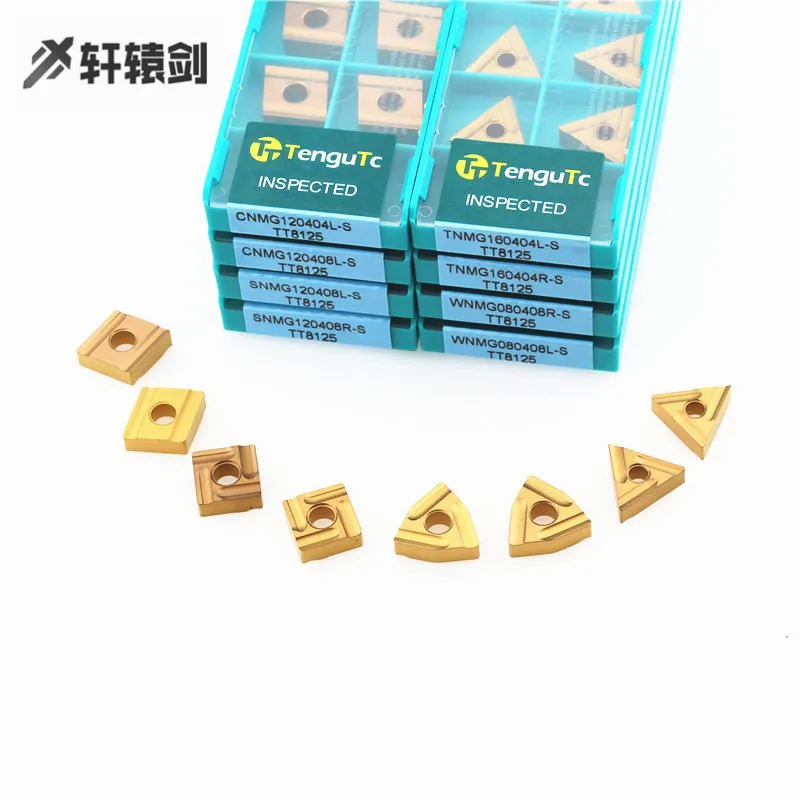 10PCS VNMG160404 VNMG160408 TM TT8125 High Quality Carbide Outer Turning Tool VNMG 160408 160404 CNC Lathe